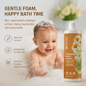 Wholesale Gentle Fragrance Free Baby Products Protect Baby Skin Barrier Moisturizing Nourishing Foaming Baby Wash - Product Image 3
