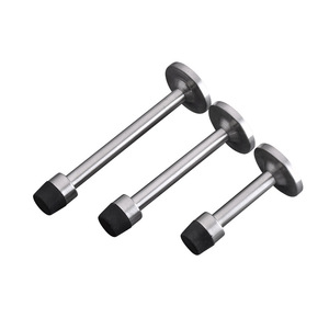 Butée de porte en acier inoxydable, 7.5, 10.5, 12.5 cm, fixation au sol, pare-chocs en caoutchouc silencieux pour porte, installation facile, design minimaliste - Product Image 3