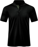 Chemise Henley pour homme, décontractée d'été, à manches courtes, col sans revers, personnalisable, vente en gros, polos de golf, 88% polyester, 12% élasthanne