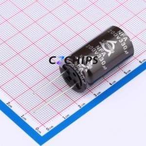NFA200V330M18 * 31.5ตัวเก็บประจุอลูมิเนียมอิเล็กโทรไลติกผ่านรูผ่านรู D18xL31.5mm 330uF 20% 200V 906mA-120Hz - Product Image 1