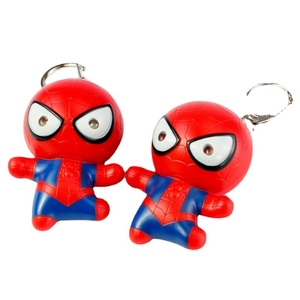 Kids SuperHero Power Avengers Toy 3D Cartoon <strong>Spiderman</strong> Marveled Spider Man Light Woven Square Plastic <strong>Ring</strong> Key Chain - Product Image 6