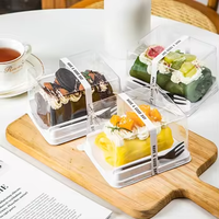 Nourriture Biscuit Gâteau Rouleau Boîte Jetable Suisse Rouleau Boîtes Demi Cuisson Gâteau Emballage En Plastique Mochi Boîte