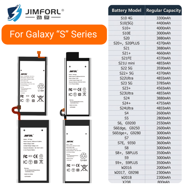 Original Mobile Phone Battery for Samsung Galaxy S20 S23 S21 S22 Ultra S25 S24 S21FE S8 S9 S10 S10E Plus Batteries Replacement