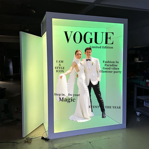 Cabine photo 360° Mirror Magazine, boîte personnalisée en PVC, photographie de mariage, événements, design pliable, caméra LED/smartphones - Product Image 6