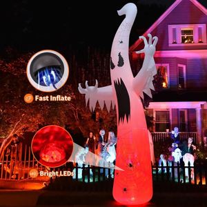Décorations gonflables géantes d'Halloween personnalisées de 12 pieds, lampes à flamme effrayantes avec LED intégrées pour la décoration de fêtes en intérieur et en extérieur, 110V - Product Image 3
