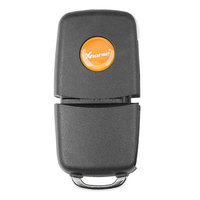 Llave Remota con Cable Xhorse XKB526EN para VW B5, Tipo Flip, 3 Botones, Color Negro Extremo, Versión en Inglés, 5 Piezas/Lote