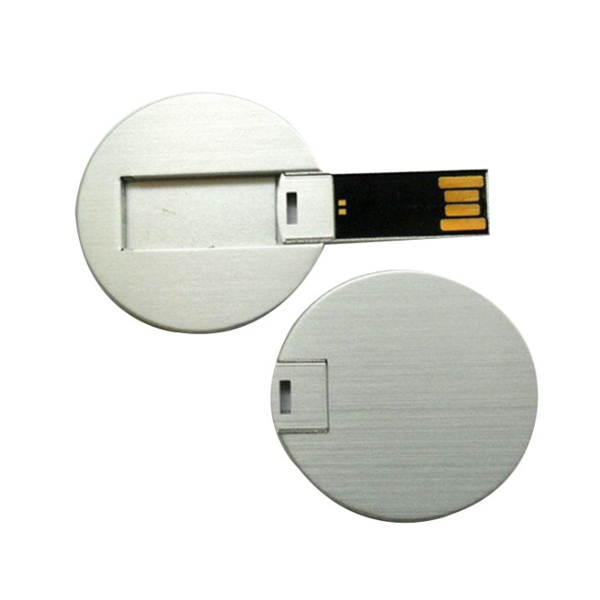 Factory Price Custom logo Round Credit Card Usb Flash Drive 8GB 16GB 32GB Pendrives Business Gift