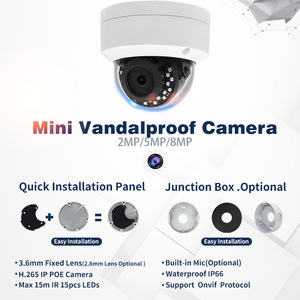 Caméra IP extérieure anti-vandalisme 8MP, prise en charge de P2P/triple flux CMS, caméra de sécurité CCTV dôme 4k - Product Image 4