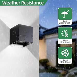 Lampe murale carrée en aluminium pour extérieur, étanche IP65, éclairage bidirectionnel, 10W LED, vente en gros - Product Image 3
