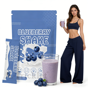 Polvo para Batido de Leche con Sabor a Arándanos, Personalizado y Dietético, Reemplazo de Comida, Proteína, Quemagrasas, en Bolsa, para Adultos - Product Image 1