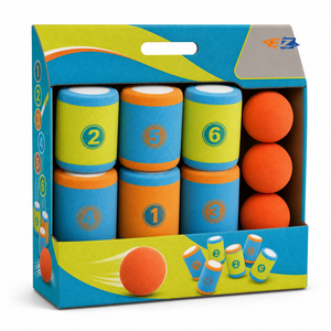 เกมโยนกระป๋อง 6 กระป๋อง 3 ลูก แบบตีล้ม ทำจากโฟม EVA สำหรับเด็ก รับผลิตตามแบบ OEM - Product Image 5