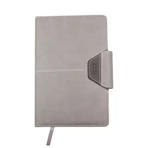 Wholesale Customization A5 Gray Pu Leather Cover 2022 Lettering Printed Magnetic Diary Notebook Business Diary Planner