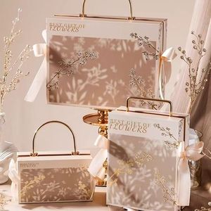 Thanh lịch hoa thiết kế vuông màu đỏ tráng giấy Hộp quà tặng thanh lịch bao bì cho những dịp đặc biệt với khung ảnh sử dụng - Product Image 5