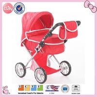 Vente en gros de landau OEM luxueux chariot de poupée en métal pour bébé porteur de poussette à poignée réglable jouets de jeu d'imitation