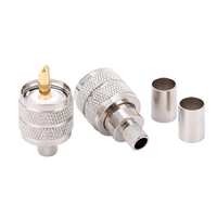 Conectores y Adaptadores Coaxiales UHF PL259 SO239 de Estilo Duradero para Sistemas de Antena de Radio VHF UHF, Cable Coaxial RG58 RG8X LMR400