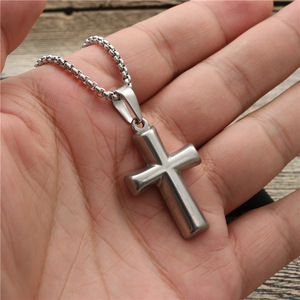 <b>Cross</b> Pendant Necklace Stainless Steel Unisex Gift Jewelry Fashion Hip Hop Style - Product Image 3