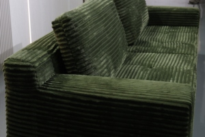 Sofá Modular de 3 Plazas en Corduroy Verde Oliva, Modelo A-29, para Sala de Estar de Apartamento - Product Image 5