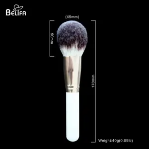 Single Loose Powder Brush Cosmetic Tools Single Large Big Vegan Soft White Gold Kabuki Facial Face Blush Loose Powder Make Up Makeup Brush