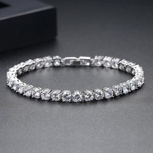 Tianristar — Bracelet Tennis pour hommes et femmes, bijou personnalisé, diamant, 4mm, mode urbaine, Cz momanite, vente en gros - Product Image 1