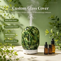Diffuseur d'huiles essentielles en verre USB 200 ml, décoration d'intérieur, diffuseur d'arômes, humidificateur d'air avec minuterie