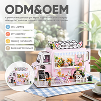 ODM 2025 Nouveau Kit de Bricolage Fleur Soleil Artisanat en Bois Métal Plastique Papier Lumière LED Puzzle 3D en Bois Maison Miniature 14+