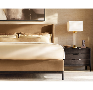 Meubles de chambre à coucher de style classique moderne de luxe, lits en tissu de haute qualité, taille king - Product Image 2