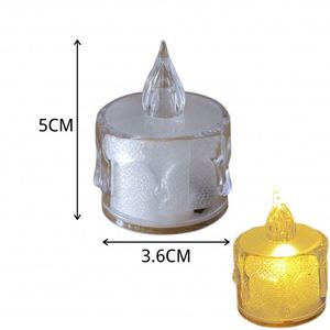 SS4294 Vente chaude Décoration de fête et de mariage Tasses à thé Bougies LED avec flamme mobile Bougies électriques en plastique - Product Image 4