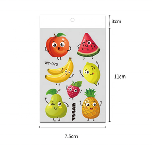 Pegatinas DE BELLEZA DE FRUTAS Serie de verano Sandía Manzana Plátano Fresa Melocotón Tatuaje Pegatinas - Product Image 5