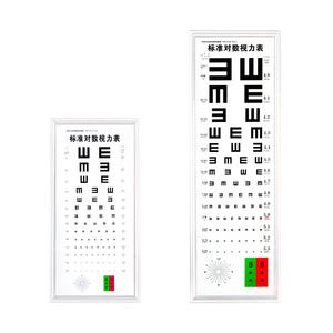 Caja de luz con tabla de visión logarítmica estándar con caracteres E para pruebas de agudeza visual en niños, adultos, jardines de infancia y hospitales. - Product Image 1