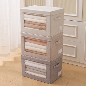 Boîte de rangement pour vêtements avec fenêtre transparente, organisateur pliable rectangulaire pour chambre à coucher, salon, usage domestique - Product Image 4