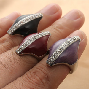 Anillo Geométrico Multicolor de Acero de Titanio con Incrustaciones, Estilo Retro Punk, Joyería Unisex para Fiestas 290132 - Product Image 4