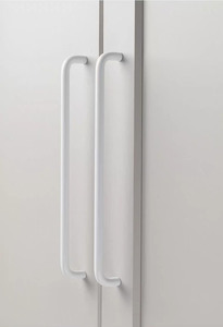 Poignée de meuble de cuisine moderne en aluminium blanc, poignée longue pour porte de placard, tirette ronde pour tiroir - Grande Vente - Product Image 4
