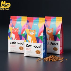 मियोवाडी पानी-प्रूफ टिकाऊ फ्लैट बॉटम नमी-प्रूफ स्क्वायर ग्राउंड जिपटॉप कैट फूड बैग - Product Image 2