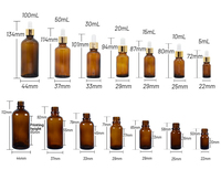 Boston cylindrique 50ml rond médical vide ambre bouteille conseils verre transparent 1ml Pipette avec capacité d'étalonnage