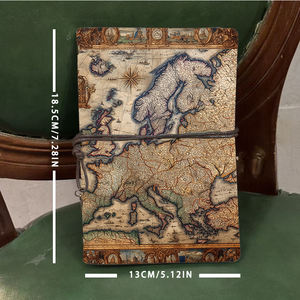 Cuaderno A6, una necesidad para la información de medicamentos y notas de dosificación de los Estudiantes de <span class=keywords><strong>Farmacia</strong></span> con mapa vintage de Europa impreso en el Co - Product Image 4