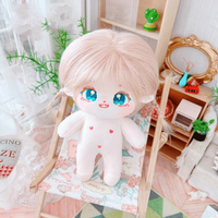 Vente en gros, 20 cm de haut, couleur chair rose, cheveux de fille, coton avec peluche squelette en plastique