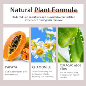 Vente en gros d'ingrédients naturels spray dépilatoire efficace et indolore crème épilatoire avec saveur <span class=keywords><strong>de</strong></span> <span class=keywords><strong>papaye</strong></span> pour les zones des aisselles du visage - Product Image 5