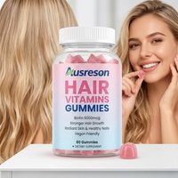 Gummies de Vitamines Bio Véganes en Gros pour la Croissance des Cheveux, à Marque Blanche, à Base d'Huile de Vitamine E et de Biotine, pour Soins des Cheveux, de la Peau et des Ongles, Origine Chine