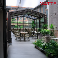 Système de fenêtre de toit rétractable moderne pour terrasse extérieure, restaurant, piscine, étanche, en aluminium, protection UV, thermique