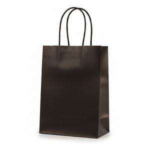 Bolsas de Papel Kraft Laminadas Negras con Logotipo Personalizado Ecológicas de Alta Calidad LH para Tiendas, Supermercados y Exposiciones - Product Image 1