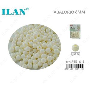Perline Ilan Abalorio 8mm in Tinta Unita per Creazione di Gioielli - Product Image 1