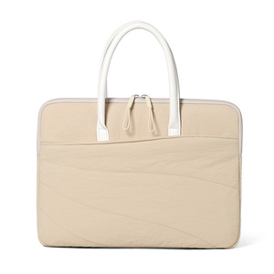 Sac pour ordinateur portable matelassé, antichoc, léger, imperméable, pour les voyages d'affaires, le bureau, unisexe, uni et coloré, pour ordinateur portable de 14 à 15 pouces - Product Image 2