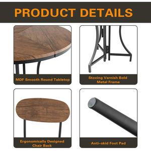 Cross-border modern minimalist round foldable <b>dining</b> <b>table</b>, suitable for home and small apartments, multifunctional simple bar - Product Image 3