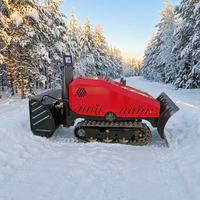 Déneigeuse sur chenilles télécommandée à moteur diesel 15 CV 195F, largeur 120 cm