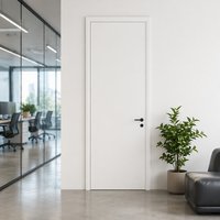 Porte battante en bois massif sans peinture, couleur et dimensions personnalisables, résistante au feu, design moderne pour la rénovation de maisons résidentielles