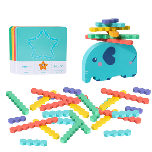 Học tập trẻ em toán học hỗ trợ giảng dạy Montessori nhận dạng màu sắc Đồ chơi Quà Tặng tùy chỉnh động vật bằng gỗ phân loại xếp chồng cân bằng - Product Image 1