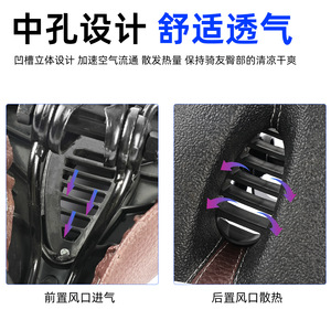 Sillín universal para bicicleta eléctrica, asiento ventilado impermeable y grueso para hombres - Product Image 2