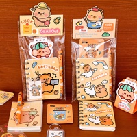 Schreibwaren-Set für Kinder Schulbedarf Notizbuch Geschenkbox-Set Kawaii Produkte Mini Notizbuch Capybara Schreibwaren-Set