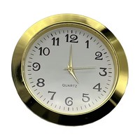 Mini horloge insérer mouvement à Quartz 55MM tête d'horloge ronde accessoires incrustés artisanat montre tête horloges