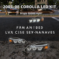 Kit de conversion de phares LED 12V TK pour modèles US 2003-2008 avec lentilles laser et feux de jour, nouveau, 6000K, 8000 Lumens